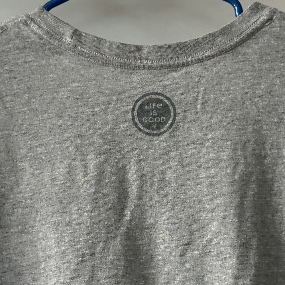 Life Is Good Gray T-Shirt Dog Design Every Snack You Bake Women’s Sz M - Picture 9 of 10